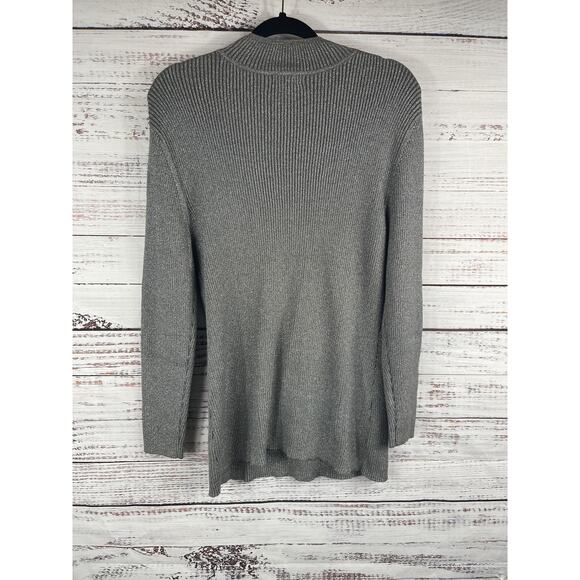 Lauren Michelle Sweater Women's SZ L Silver Metallic Beaded Pullover Long Sleeve - Picture 4 of 5